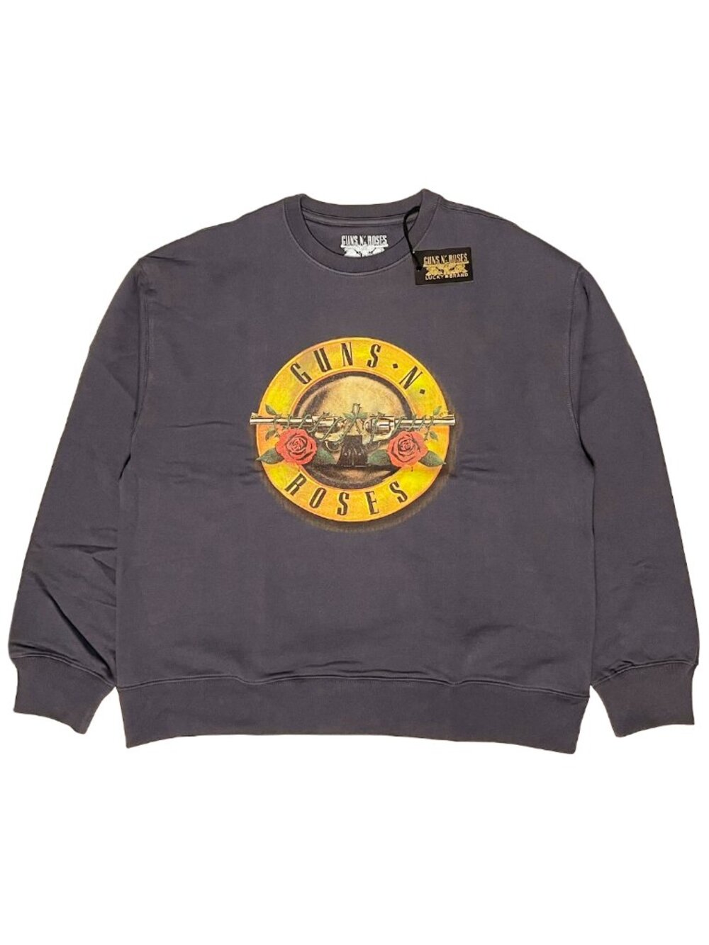 Guns N' Roses x Lucky Brand Crew Sweatshirt Gray Men's Unisex L/XL NWT